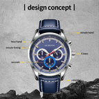 Ochstin 6046A Business Style Quartz Men Leather Watch