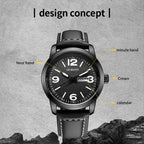 Ochstin 6047B Business Style Quartz Men Leather Watch