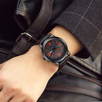 Ochstin 6047B Business Style Quartz Men Leather Watch