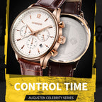 Ochstin 6050A Multifunctional Quartz Men Leather Watch