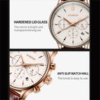 Ochstin 6050A Multifunctional Quartz Men Leather Watch