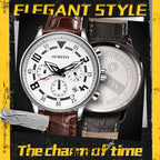 Multifunctional Quartz Men Leather Watch, Ochstin 6050B