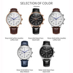 Multifunctional Quartz Men Leather Watch, Ochstin 6050C