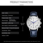 Multifunctional Quartz Men Leather Watch, Ochstin 6050C