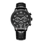Multifunctional Quartz Men Leather Watch, Ochstin 6050E