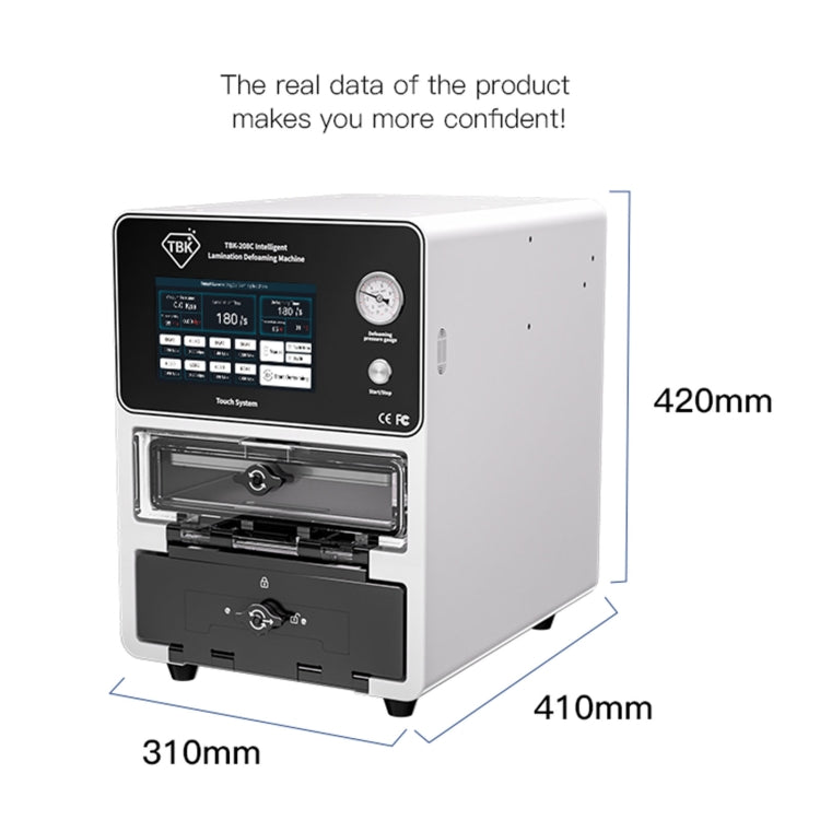 TBK 208C 15-inch Curved Screen Laminating and Defoaming Machine, Plug:US Plug, US Plug, EU Plug, UK Plug, AU Plug