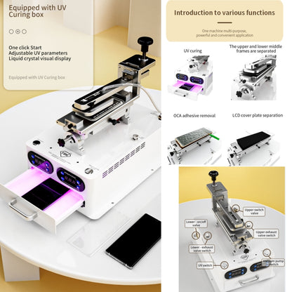 TBK 258S Intelligent Multi-function UV Cured Disassembly Machine, US Plug, UK Plug, AU Plug