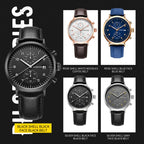 Multifunctional Quartz Waterproof Men Leather Watch, OCHSTIN 6076C