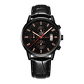 Multifunctional Quartz Waterproof Luminous Men Leather Watch, OCHSTIN 6084C