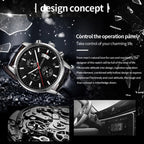Multifunctional Quartz Waterproof Luminous Men Leather Watch, OCHSTIN 6084C
