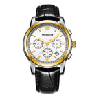 Multifunctional Quartz Waterproof Luminous Men Leather Watch, OCHSTIN 6097B