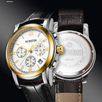 Multifunctional Quartz Waterproof Luminous Men Leather Watch, OCHSTIN 6097B