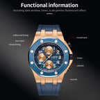 Multifunctional Quartz Waterproof TPU Strap Men Watch, OCHSTIN 6100A
