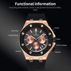 Multifunctional Quartz Waterproof TPU Strap Men Watch, OCHSTIN 6100E