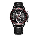 Multifunctional Quartz Waterproof Luminous Men Leather Watch, OCHSTIN 6112B