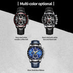 Multifunctional Quartz Waterproof Luminous Men Leather Watch, OCHSTIN 6112B