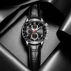 Multifunctional Quartz Waterproof Luminous Men Leather Watch, OCHSTIN 6112B