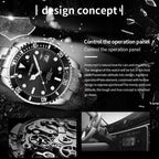 Multifunctional Quartz Waterproof Luminous Steel Strap Men Watch, OCHSTIN 7019A