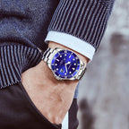 Multifunctional Quartz Waterproof Luminous Steel Strap Men Watch, OCHSTIN 7019A