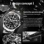 Multifunctional Quartz Waterproof Luminous Steel Strap Men Watch, OCHSTIN 7019D