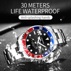 Multifunctional Quartz Waterproof Luminous Steel Strap Men Watch, OCHSTIN 7019E