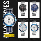 Multifunctional Quartz Waterproof Luminous Steel Strap Men Watch, OCHSTIN 7079