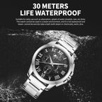 Multifunctional Quartz Waterproof Steel Strap Men Watch, OCHSTIN 7242