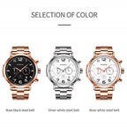 Men Fashion Steel Strap Multifunctional Quartz Watch, OCHSTIN 7243