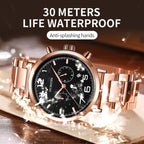 Men Fashion Steel Strap Multifunctional Quartz Watch, OCHSTIN 7243