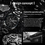 Fashion Steel Strap Multifunctional Quartz Men Watch, OCHSTIN 7244