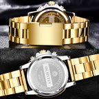 Fashion Steel Strap Multifunctional Quartz Men Watch, OCHSTIN 7244