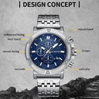 Fashion Steel Strap Multifunctional Quartz Men Watch, OCHSTIN 7247