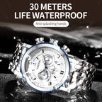 Fashion Steel Strap Multifunctional Quartz Men Watch, OCHSTIN 7254