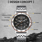 Fashion Steel Strap Multifunctional Quartz Men Watch, OCHSTIN 7258