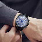 Fashion Steel Strap Multifunctional Quartz Men Watch, OCHSTIN 7259
