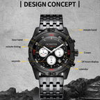 Fashion Steel Strap Multifunctional Quartz Men Watch, OCHSTIN 7260