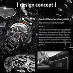 Fashion Steel Strap Multifunctional Quartz Men Watch, OCHSTIN 7263