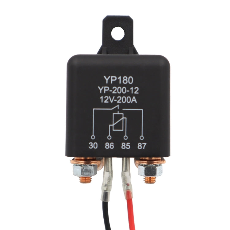 Car 4 Pin 12V 200A Starter Relay Switch, 4 Pin 12V 200A