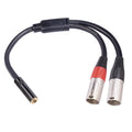 TC227YXK402-03 3.5mm Female to Dual XLR 3pin Male Audio Cable, Length: 30cm, 3.5mm F to 2 x XLR M