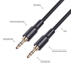2130 3.5mm Male to 3.5mm Male Audio Cable, Length: 1m, 3.5mm M to M(Black), 3.5mm M to M(Red)