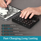 533 Portable Bluetooth 35-Key Wireless Numeric Keyboard, 533