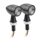For Kawasaki / Suzuki / Yamaha / Honda T-S002 1 Pair Motorcycle LED Mini Turn Signal Metal Retro Signal Light, For Kawasaki / Suzuki / Yamaha / Honda