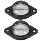 2pcs Car 3LED Round License Plate Light, 2pcs 3LED