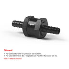 Car  Aluminium Alloy Fuel Petrol One Way Non Return Check Valve, 6mm Black, 8mm Black, 10mm Black, 12mm Black