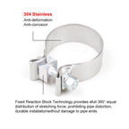 Car Turbo Exhaust Downpipe O-Band Clamp Stainless Steel 304 Flange Clamp, 2 inch O-Band Clamp, 2.25 inch O-Band Clamp, 2.5 inch O-Band Clamp, 2.75 inch O-Band Clamp, 3 inch O-Band Clamp