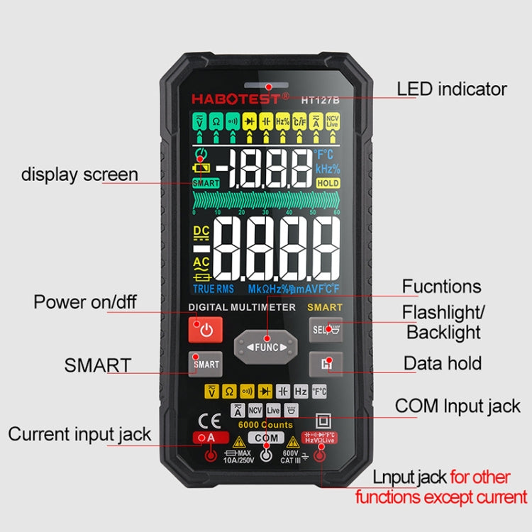 HABOTEST HTI27B Digital Multimeter, HTI27B
