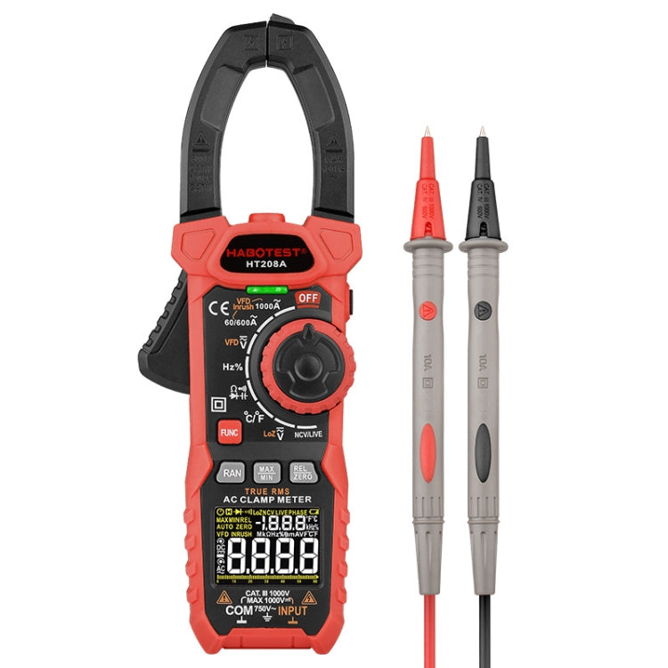 HABOTEST HT208A 1000A Clamp Multi-Function Anti-burning Digital Multimeter, HT208A