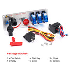 12V Racing Car LED Ignition Switch One Key Start Combination Panel, BX102248