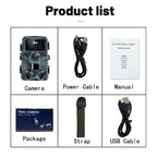 PR4000 2 inch LCD Screen 4K Infrared Night Vision Wild Animal Hunting Tracking Camera, PR4000
