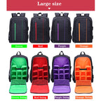 Outdoor Camera Backpack Waterproof Photography Camera Shoulders Bag, 45x32x18cm, 33.5x25.5x15.5cm